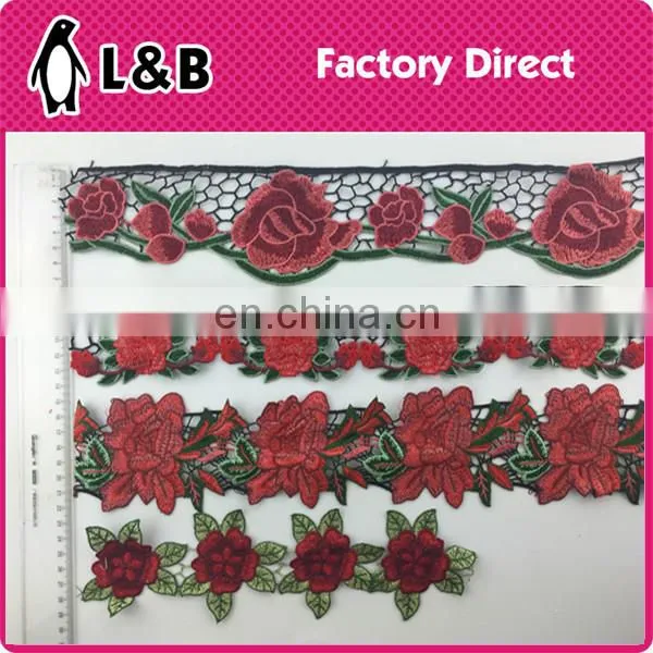 Factory Manufacture Multicolor National Style Embroidery Designs 3D Flower Lace photo-5