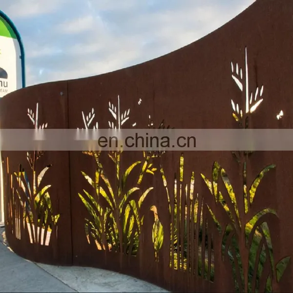Weathering Corten Steel Laser Cutting Panel for Fence & Screen photo-2