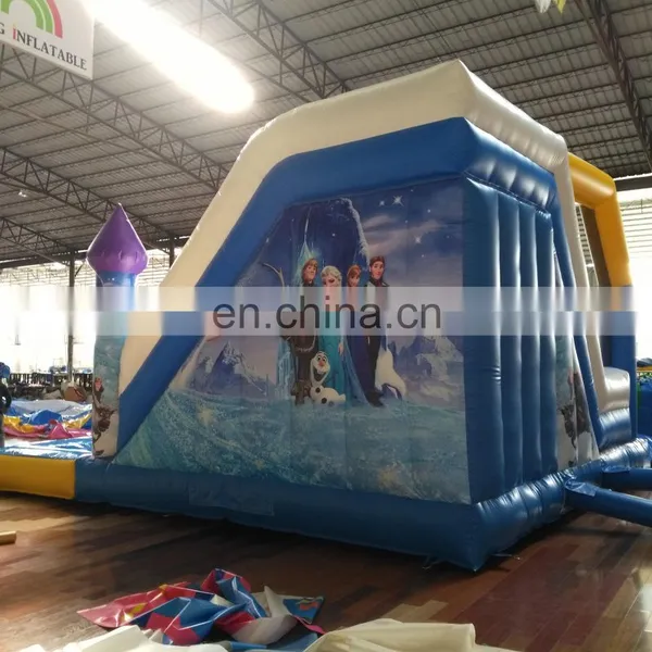 2020 Popular Portable Tall Slide ,inflatable Bounceland Bounce House With Frozen Theme photo-4