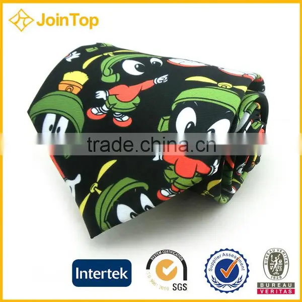 2016 Newly Design Cute Funny Printing Cartoon Child Microfibre Necktie photo-3