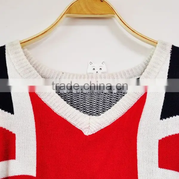 UK Flag Design Woolen Sweater Designs for Ladies photo-2