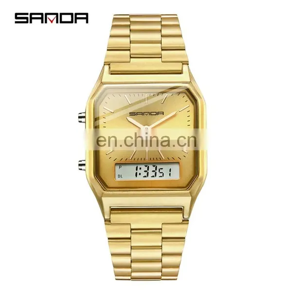 SANDA 747 High Quality Digital Analog Quartz Male And Female Watch Chronograph Stainless Steel Business Man Watches photo-4