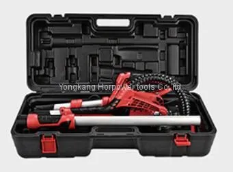Portable 225mm Long Handle Self Vacuum Telescopic Foldable Electric Drywall Putty Wall Sanding Machine Drywall Sander With LED Light photo-3