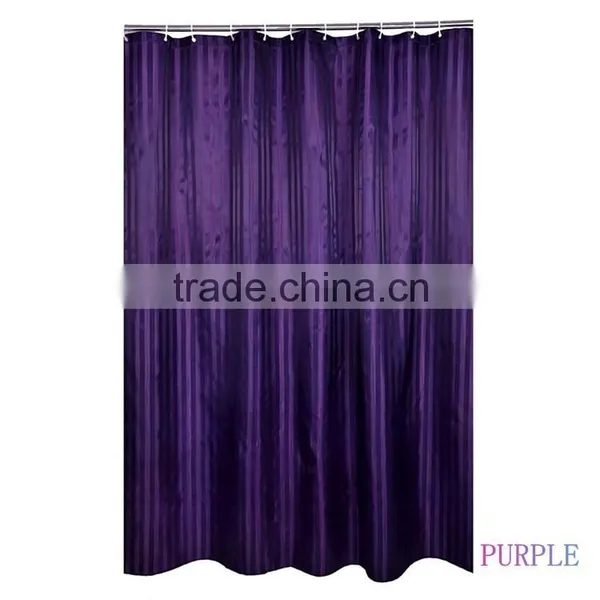 High Quality Hotel Hookless Decorative Shower Curtain, Clear Jacquard Shower Curtain photo-5