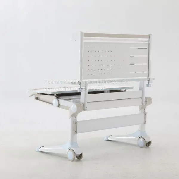 Sihoo T5 Light Blue Ergonomic Wooden Kids Study Desk Drafting Table With Wheels