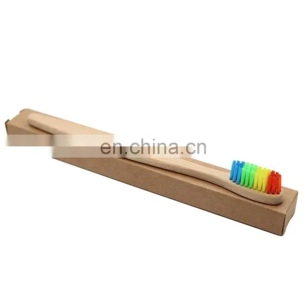 New Products Rainbow Color Soft Medium Bristle Bamboo Toothbrush With Private Label Hotel Bamboo Toothbrush photo-4