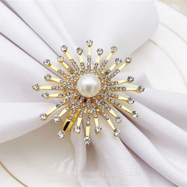 Table Decoration Serviette Holder Metal Napkin Ring Home Flower Wedding Banquet Party photo-2
