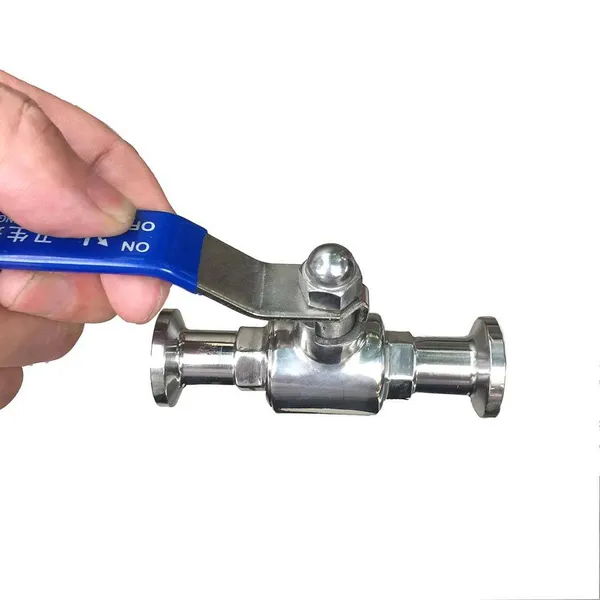 1/2 Inch Sanitary Ball Valve Suitable for 12.7 Steel Pipe Clamp Chuck, 25.4 Manual Ball Valve, 304 Stainless Steel Straight-through Quick-install Valve photo-4