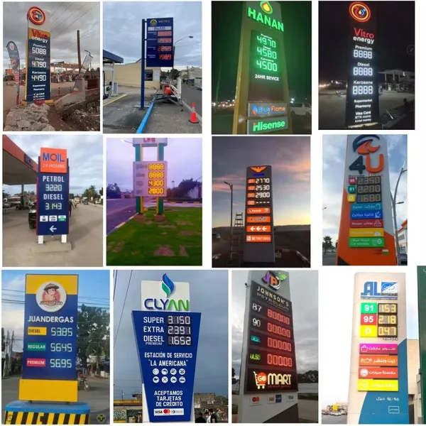 Flip 3 Digits 7 Segment Led Gas Price Display for Gas Station Led Price Sign photo-5