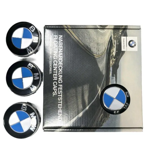 56mm 68mm BMW Emblem Logo Badge Floating Wheel Rim Center Cap