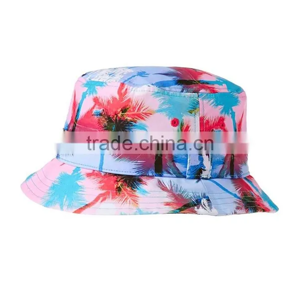 Colorful Funny Flat Top Custom Printed Bucket Hat photo-2