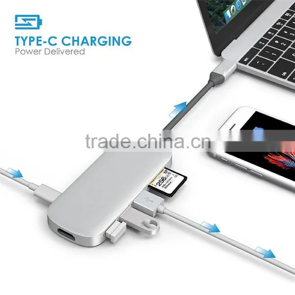 Comb 3.1 Type C Power Charge Hub With Card Reader USB 3.0 Port photo-6