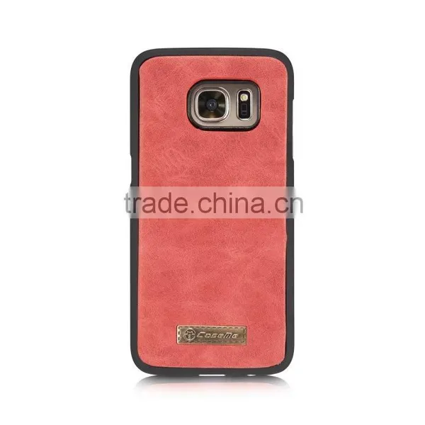 Caseme Card Slot PU Leather Wallet Case for S7 Zipper Photo Frame Flip Case for S7 photo-5