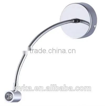 1W 3W LED Wall Lamp for Hotel Bedside Reading Lamp With Flexible Gooseneck 110V 220V On/off Switch photo-6