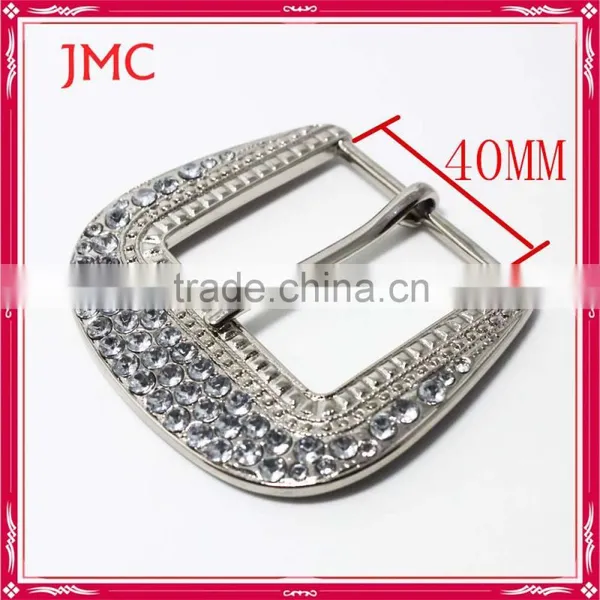 Customized 40mm Silver Plated Overalls Harness Metal Belt Buckle for Women Coat photo-4