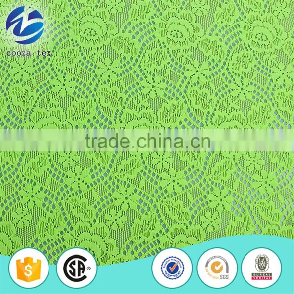 Heavy French Nylon Stretch Jacquard Guipure Lace Fabric