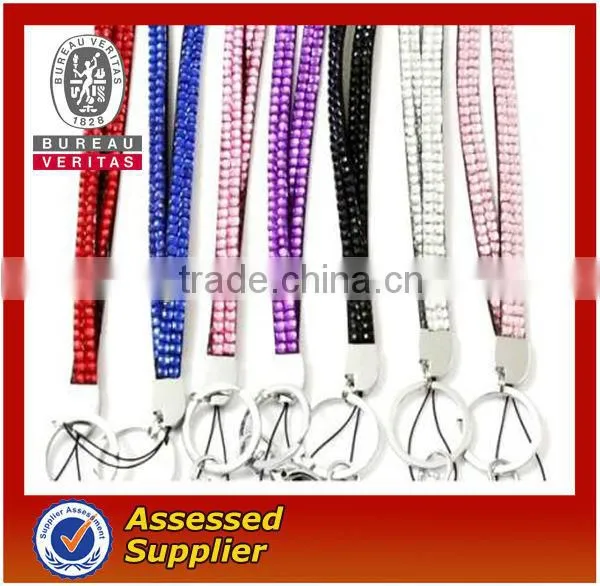 Promotional Rhinestone Neck Lanyards With Custom Design