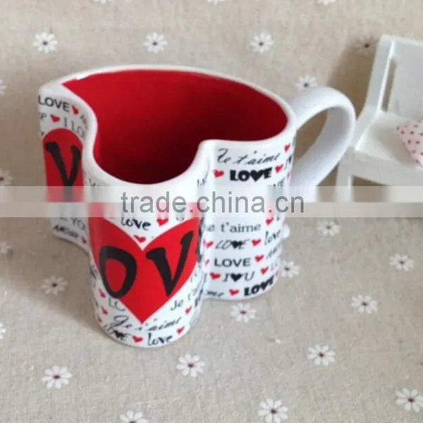 Popular Sale CHEL KLEIN Ceramic Mug With Heart-shaped and LOVE photo-2