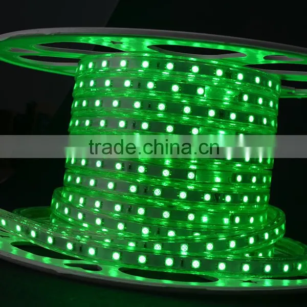 Waterproof SMD 5050 High Voltage 110V 220V 60 Led per Mtr Wedding Decoration Rgb Thin Flexible Led Rope Strip Light Outdoor Use photo-2