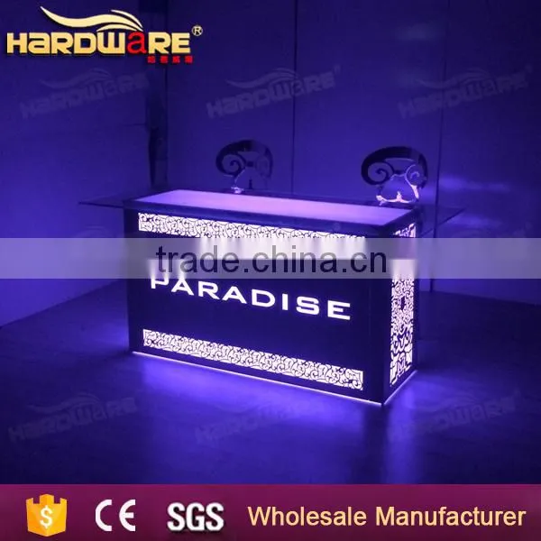 Hotel Event Use Square Iron Wedding Reception Table With Led Light photo-3