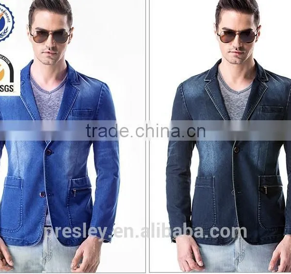 Vogue Blue Men's Fashion Trend Denim Jackets Short Jean Coat With High Quality photo-4