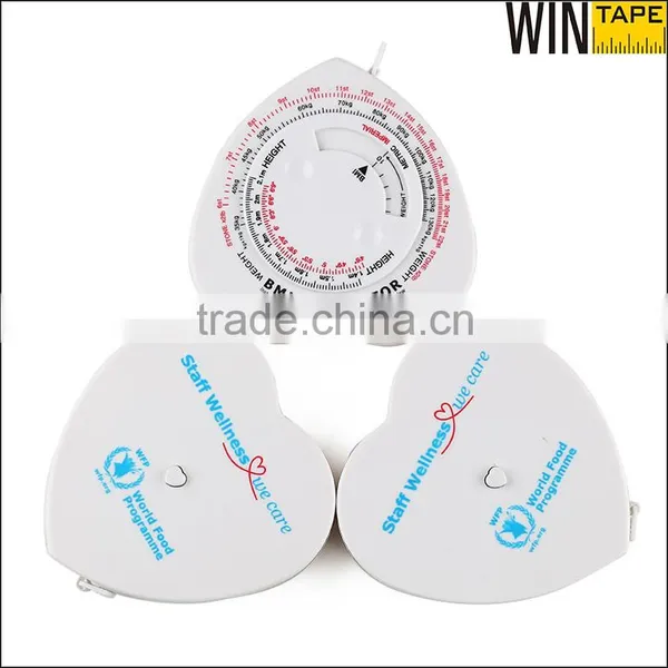 1.5meters Custom Logo Printed Water Proof Flexible Body Fitness Plastic Bmi Calculator Measuring Tape photo-2