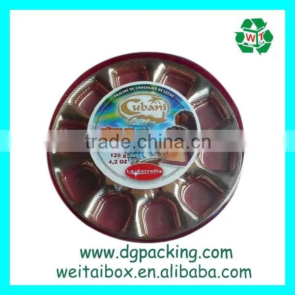 Round Chocolate&sugar&candy Cylinder Plastic Packaging Box photo-3