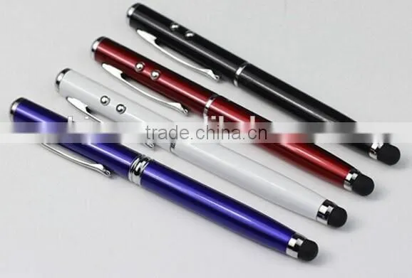 4 in 1 Metal Engraved LED Light and Laser Pen Multifunction Touch Pen photo-4