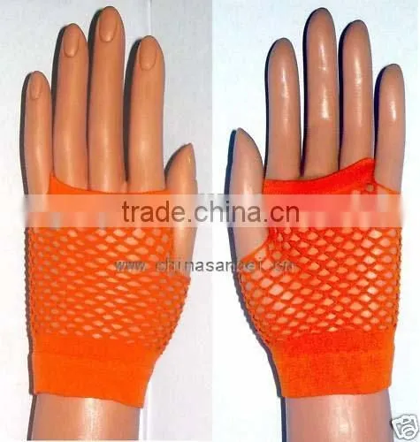 Fingerless Fishnet Gloves Party Fancy Dress Bride Glove photo-4