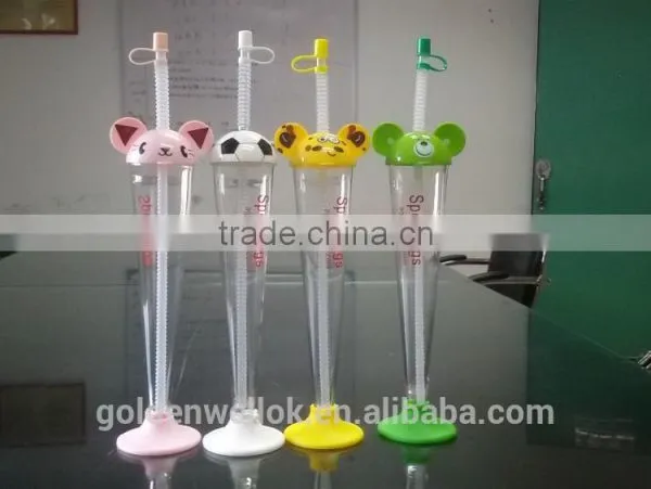 300ml PET Yard Cup /plastic Straw Drinking Cups photo-2