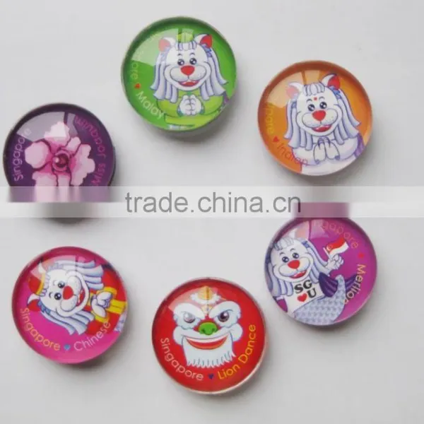 Fashionable Circle Shape Cartoon 3D Epoxy Magnet Sticker photo-2
