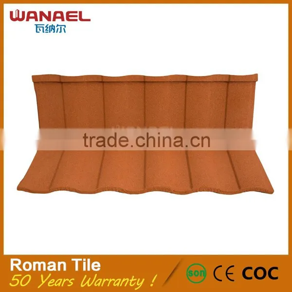 Roman Stone Coated Steel Aluminum-zinc Layer Earthquake Resistance Roofing Tile Installation photo-5