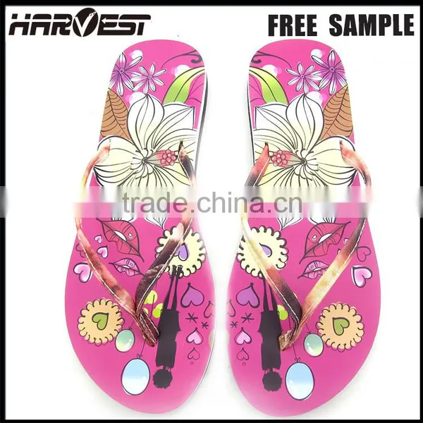 Beautiful Slippers for Girls , Fuzhou Girly Eva Slipper With Pvc Strap photo-4