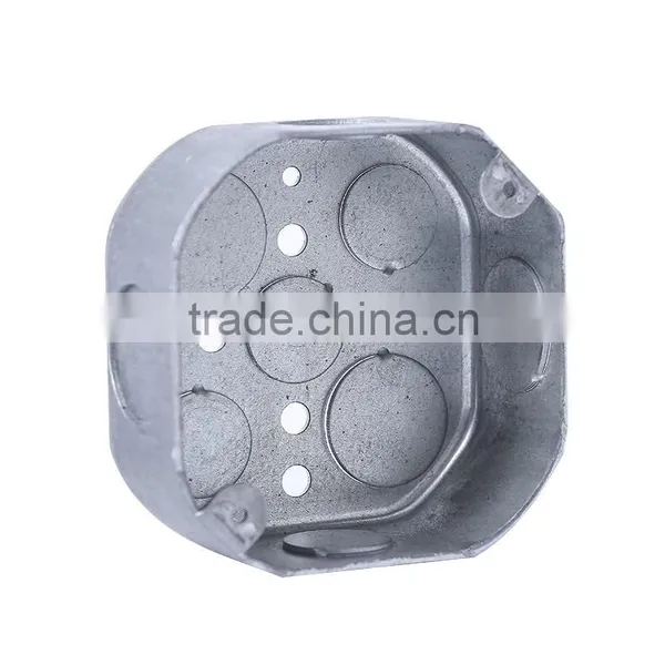 4" Octagon Box With 1-1/2" Depth and (4)-1/2" Side Knockout and (5)-1/2 Bottom Knockout