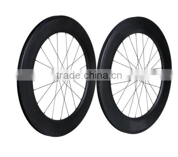 High Stiffness 3k Matte 700c Carbon 88mm Clincher Road Wheels, 88mm Clincher Wheelset Carbon Wheel/ Road Bike Racing Wheelset photo-2