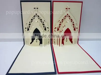 Wedding Church Greeting 3d Handmade Card photo-2