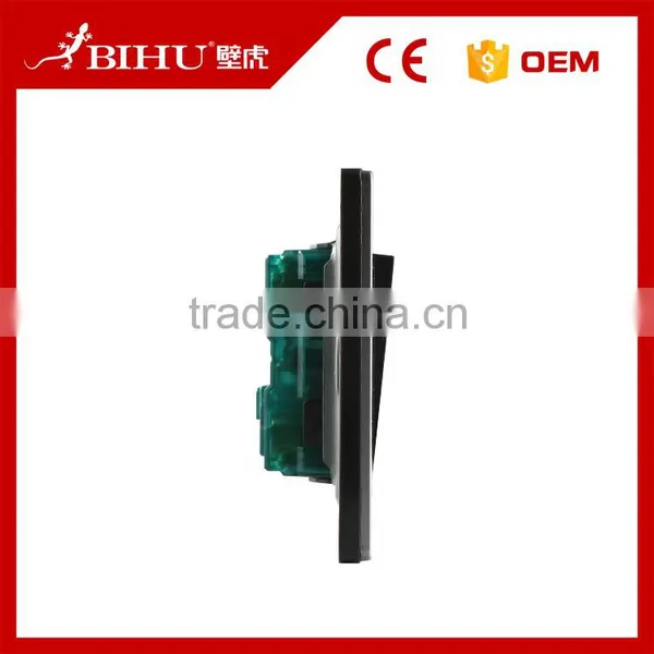 Selling Well All Over the World BIHU Metal Electric Wall Switch 2 Gang Switch photo-3