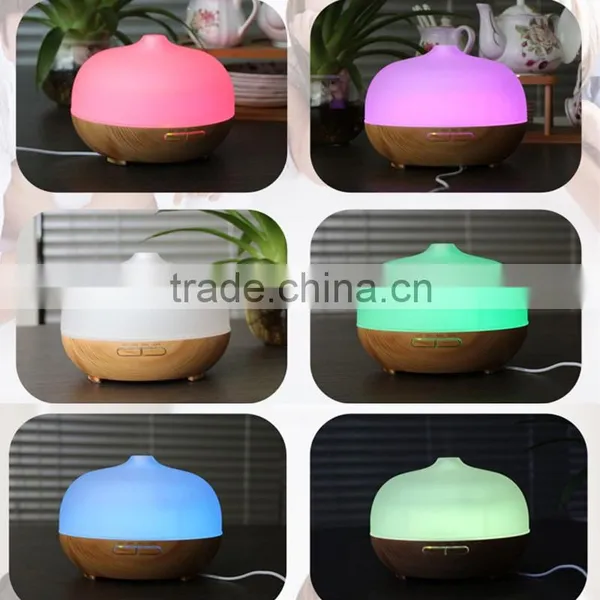 300ml Wood Pattern Cool Mist Humidifier Electric Aroma Diffuser for Salon Supplier's Choice photo-2