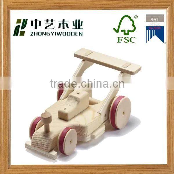 Made in China Eco-friendly Assembled Educational Pine OEM Wooden Tanker Toys photo-4