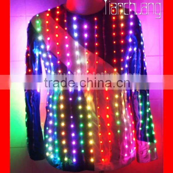Peroformance Stage Show LED Flashing T-shirts Costume