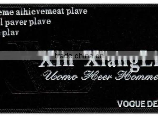 Damask Woven Label/Satin Woven Label for Jeans and Clothing