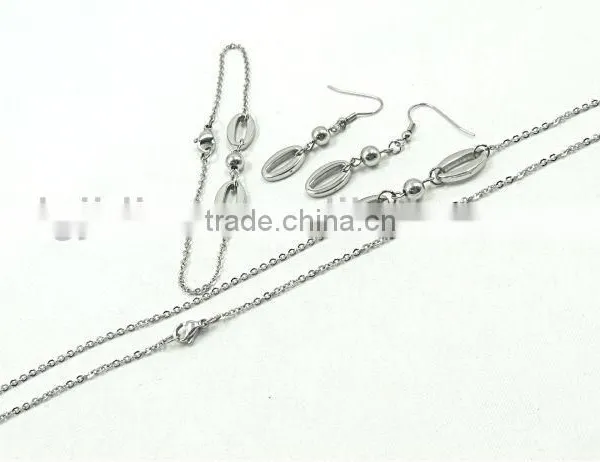 Wholesale Stainless Steel Jewelry Set Necklace/bracelet/earring