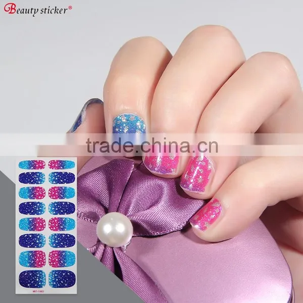 Wholesales Custom Glitter Full Nail Art Sticker photo-4