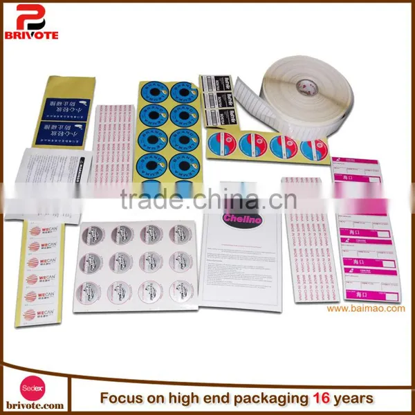 Cheap Garment Customized Printing Sticker Label/label Sticker photo-4