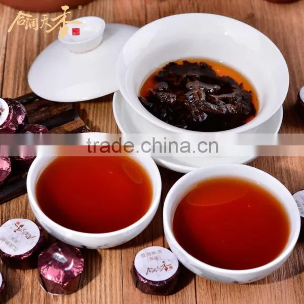 cooked organic blood fat reducing tea puer wholesale flavored tea