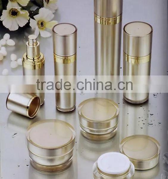 Plastic Cosmetic Packaging, Taper-shaped Acrylic Cream Jar and Lotion Bottle With Pump photo-3
