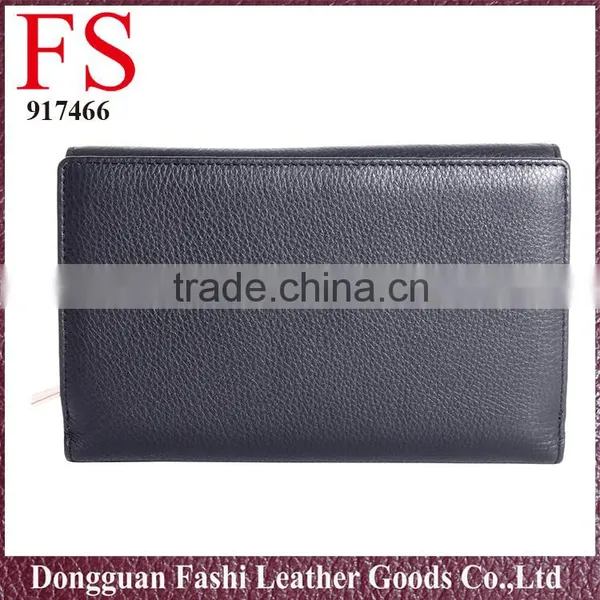 Women Long Black High Quality Leather Wallet photo-2