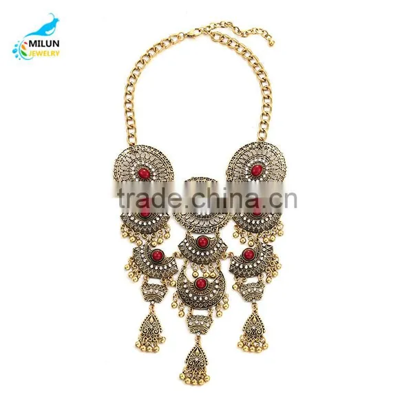 Yiwu Wholesale Handmade Jewelry Fashion Charm Pendant Vintage Maxi Necklace