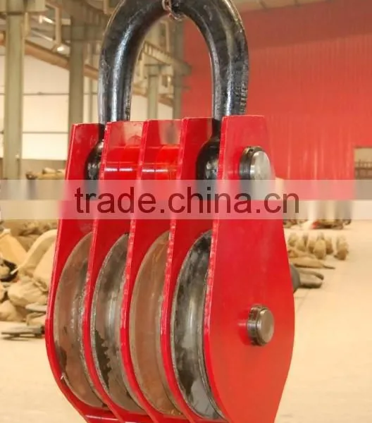 Drop Forged Hardware Alloy Steel/carbon Steel Lifting Hoist Four Wheel Close Link/hook/ring Type Steel Hoist Pulley Block photo-2