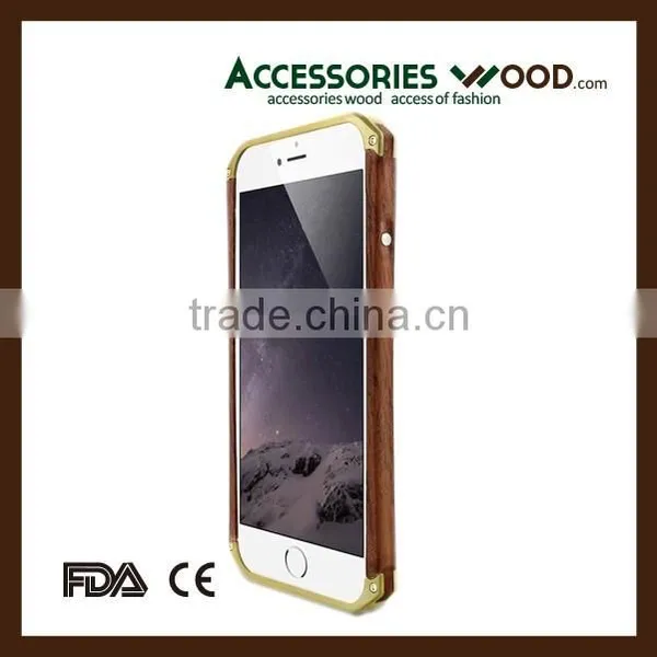 Comfortable Hand Feeling Metal Wood Bamboo Phone Case for Phone6p photo-6